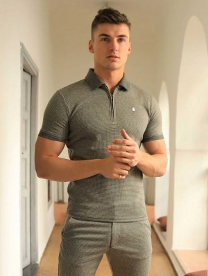 Blakely Midar Check Polo Shirt Doradas | PFLNQG901