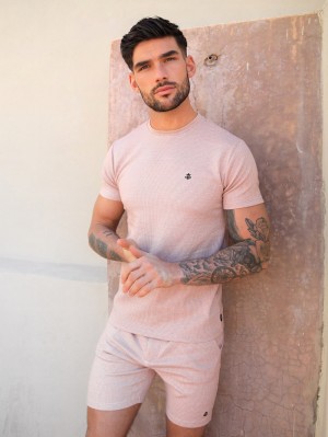 Blakely Midar Check T-Shirt Rosas | SMZRJG628