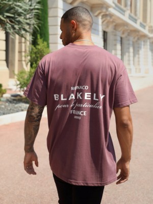 Blakely Monaco Relaxed T-Shirt Burdeos | GURMFL389