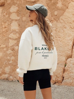 Blakely Monaco Women's Jumper Ivory | OUMYKT480