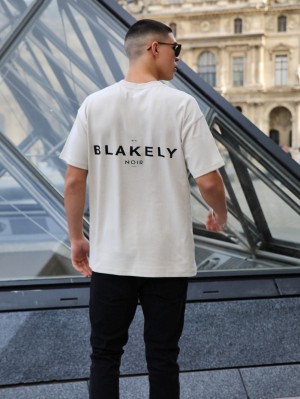 Blakely Noir II Relaxed T-Shirt Bone | SGWVJK695