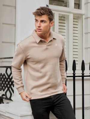 Blakely Otley Collared Jumper Tan | XWAVZP197