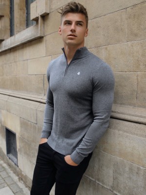 Blakely Oxbridge Jumper Charcoal | NAQHOM364