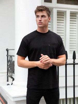 Blakely Relaxed Pocket T-Shirt Negras | CLEQDJ591