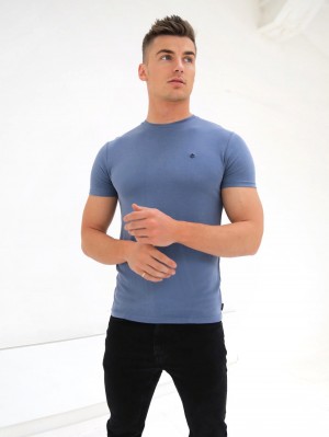 Blakely Rowan Brushed Soft T-Shirt Azules | YZMSRW019