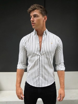 Blakely Savona Stripe Shirt Marrones | DNWCTX347