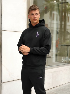 Blakely Sports Club Relaxed Hoodie Negras | LAKDXJ518