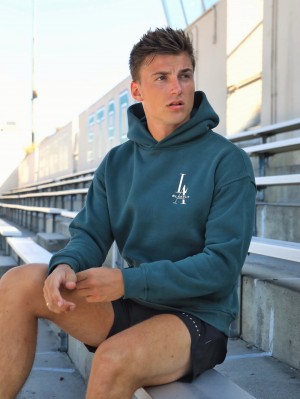 Blakely Sports Club Relaxed Hoodie Verde | ZKQEXP036