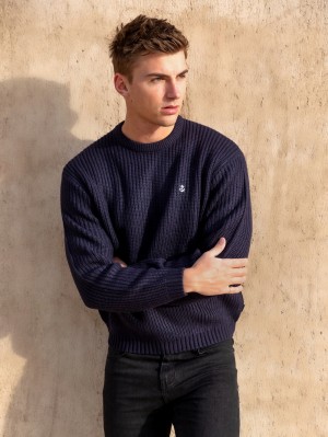 Blakely Stanton Knit Jumper Azul Marino Oscuro | GLWOIU152