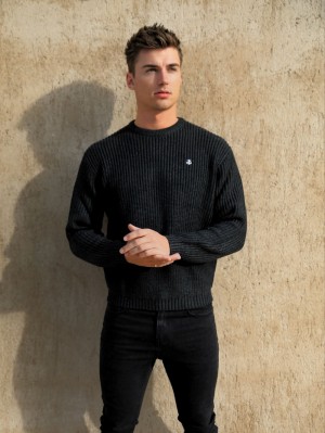 Blakely Stanton Knit Jumper Charcoal | BKUEDF964
