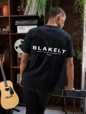 Blakely Statement Relaxed T-Shirt Negras | BFJYNS947