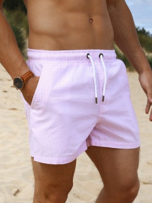Blakely Striped Swim Shorts Rosas | NFZTMD038