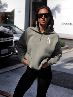 Blakely Studio 1/4 Zip Jumper Verde Oliva | BIHATF095
