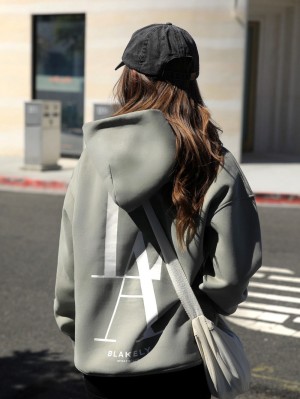 Blakely Studio Relaxed Hoodie Verde Oliva | AURJIG874