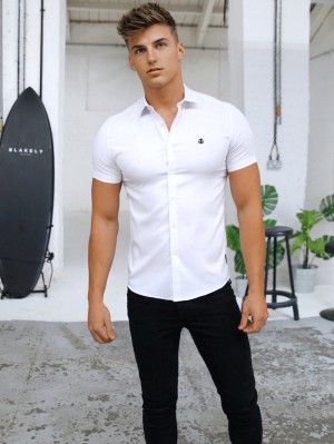 Blakely Sydney Short Sleeve Shirt Blancas | MURXWZ316
