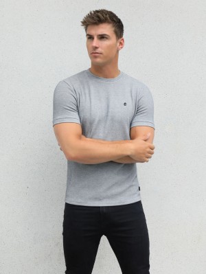 Blakely Toulon Textured T-Shirt Gris | IEBYHM743