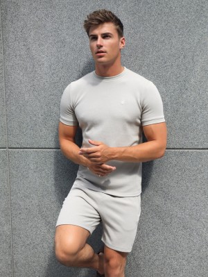 Blakely Toulon Textured T-Shirt Stone | QRPXOM034