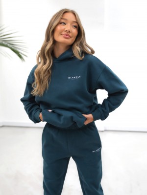 Blakely Universal Women's Relaxed Hoodie Verde | YQPNZD051