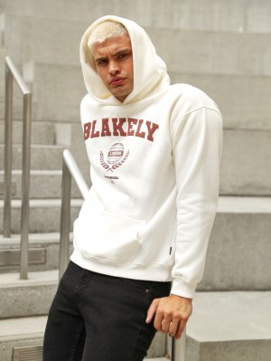 Blakely Varsity Relaxed Hoodie Blancas | DNIWYF276
