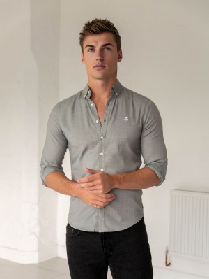 Blakely Wexford Fitted Stretch Shirt Gris Claro | JBYEVD685