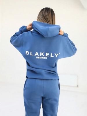 Blakely Women's Members Relaxed Hoodie Azules | MTEXIJ294