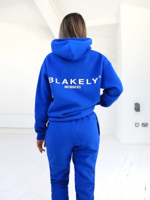 Blakely Women's Members Relaxed Hoodie Azules | GCXTRZ230