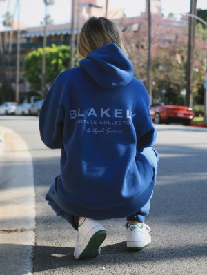 Blakely Women's Sports Club Relaxed Hoodie Azules | RFYAKP476