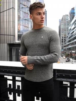 Blakely Yardley Knit Jumper Charcoal | XTRPIG792