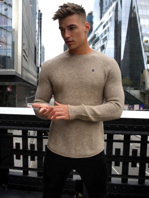 Blakely Yardley Knit Jumper Tan | LECWTJ413