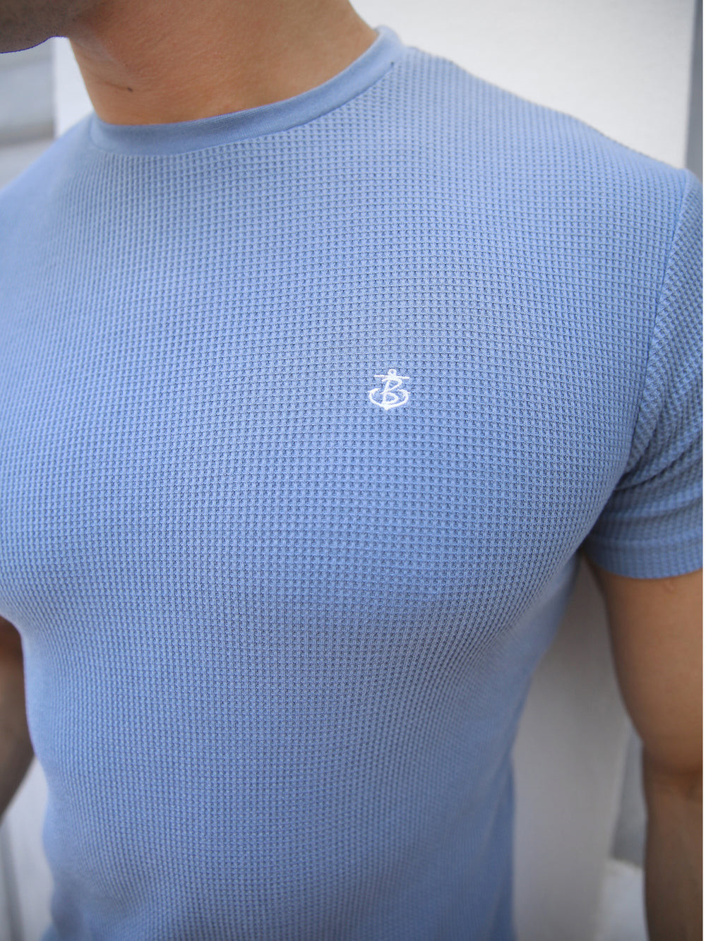Blakely Akka Textured T-Shirt Azules Claro | OSHGEP869