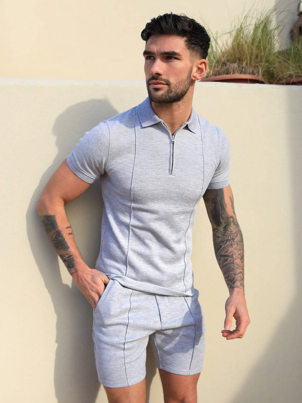 Blakely Amezri Seamline Polo Gris Claro | SILMGC043