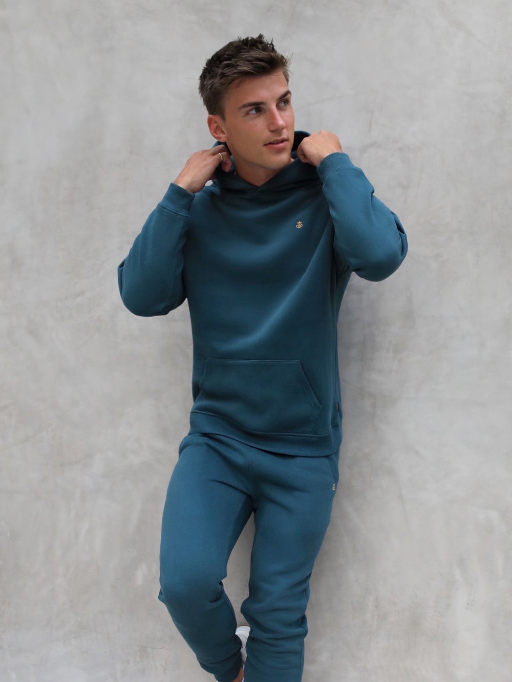 Blakely Anchor Relaxed Hoodie Verde | MWVTOH358