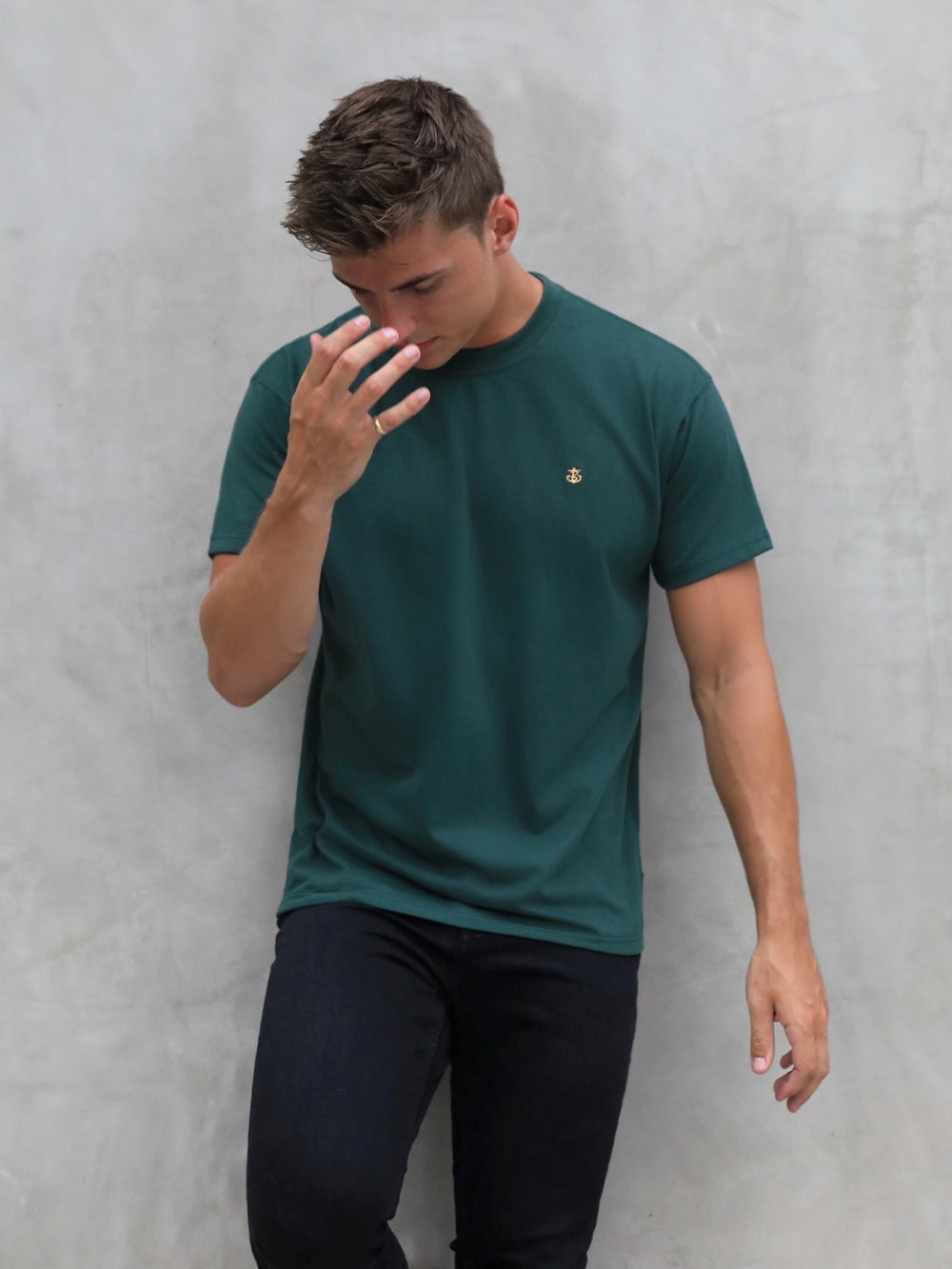 Blakely Anchor Relaxed T-Shirt Verde Oscuro | ZAVYBD816
