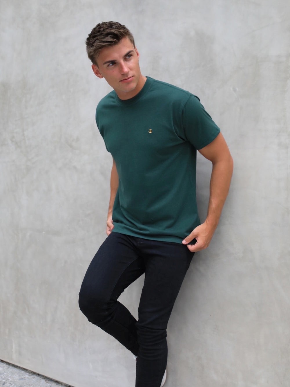 Blakely Anchor Relaxed T-Shirt Verde Oscuro | ZAVYBD816