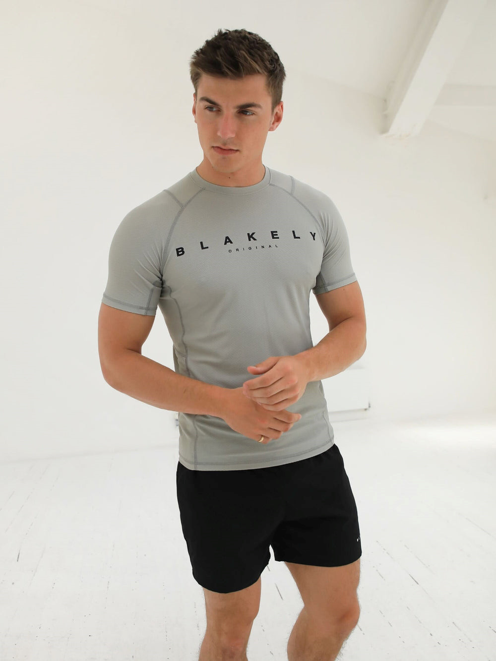 Blakely Apex Active T-Shirt Gris Claro | UESBTC325