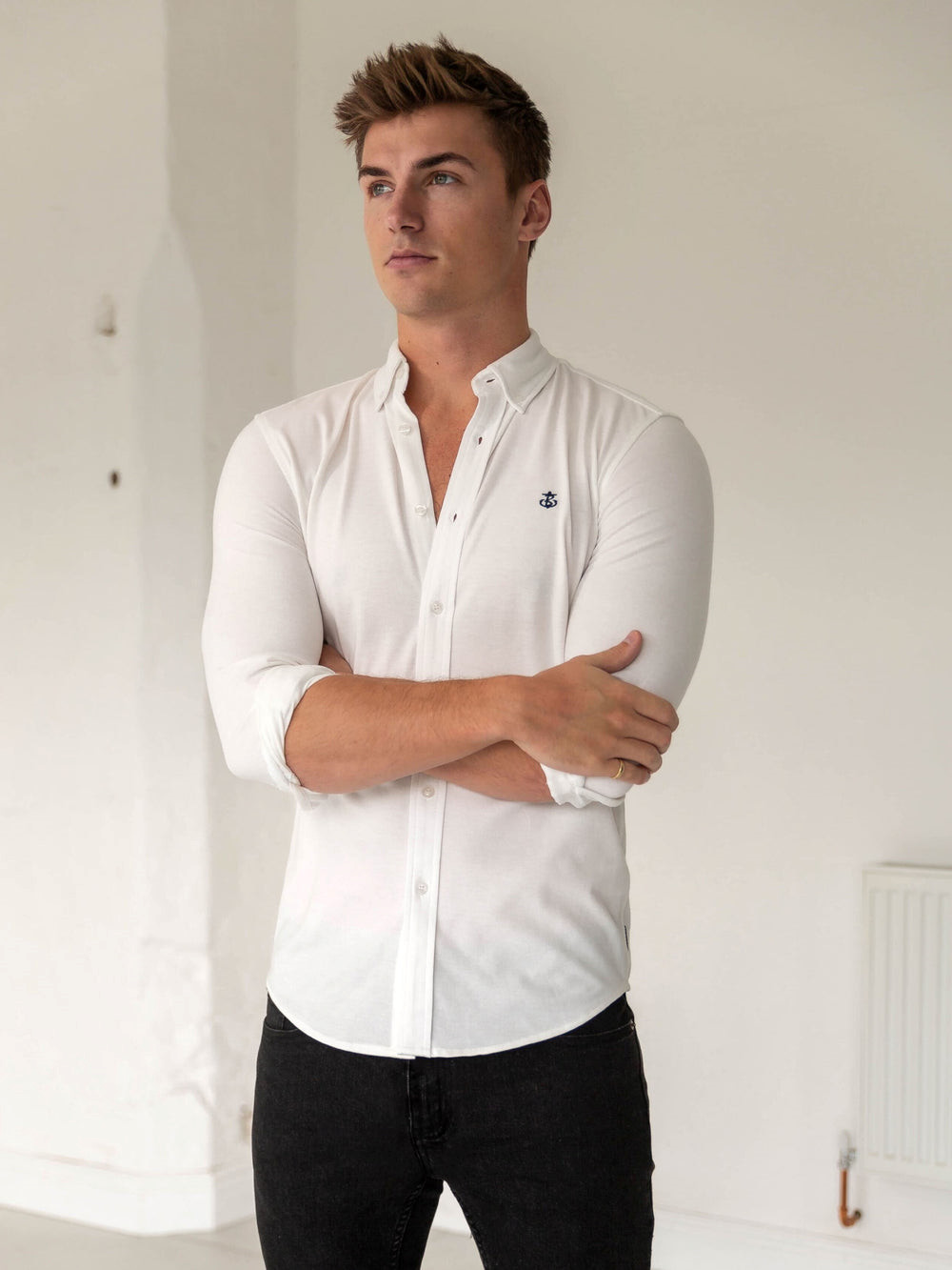 Blakely Arlo Soft Stretch Shirt Blancas | UWPQKI047