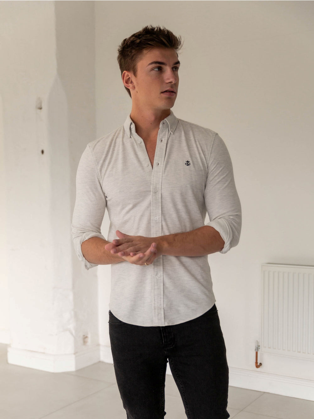 Blakely Arlo Soft Stretch Shirt Gris | LCBUAQ372