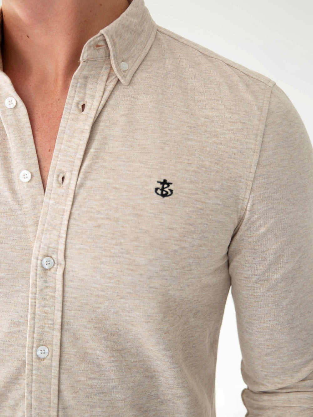Blakely Arlo Soft Stretch Shirt Sand | INJHSG380