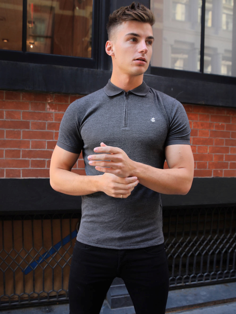 Blakely Aspen Polo Charcoal | KOVHZA278