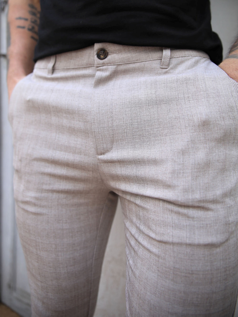 Blakely Assaki Checked Trousers Marrones | RWUZHP291