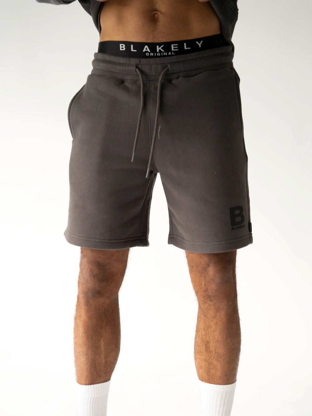 Blakely Blakely London Jogger Shorts Charcoal | CBLXHW430
