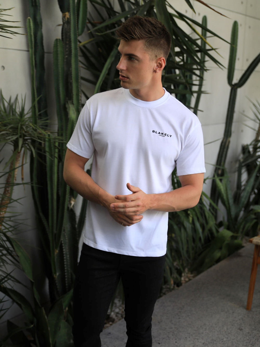 Blakely Blakely London Relaxed Fit T-Shirt Blancas | ZTKBIO402