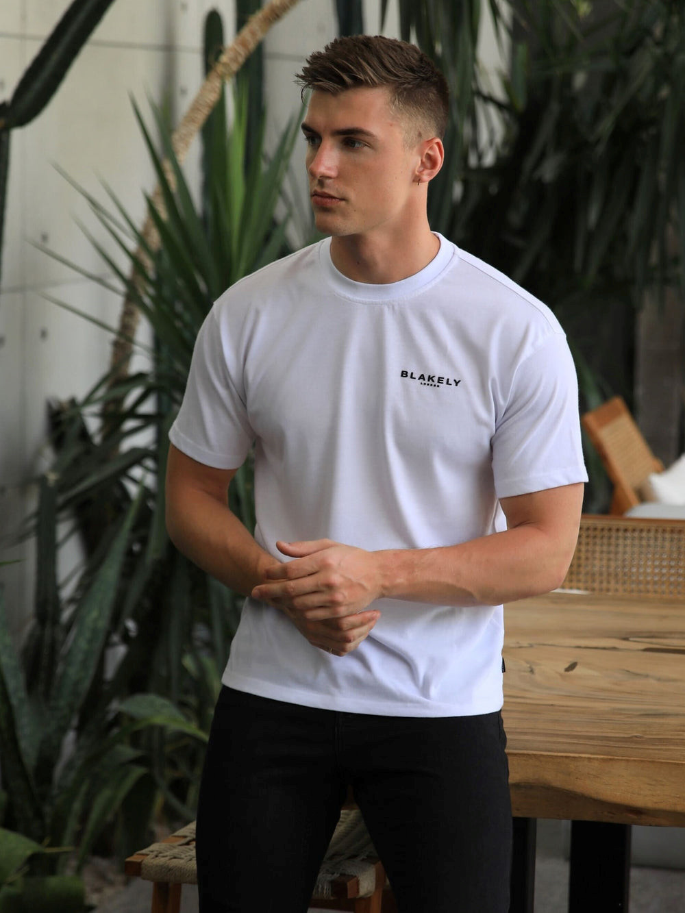Blakely Blakely London Relaxed Fit T-Shirt Blancas | ZTKBIO402