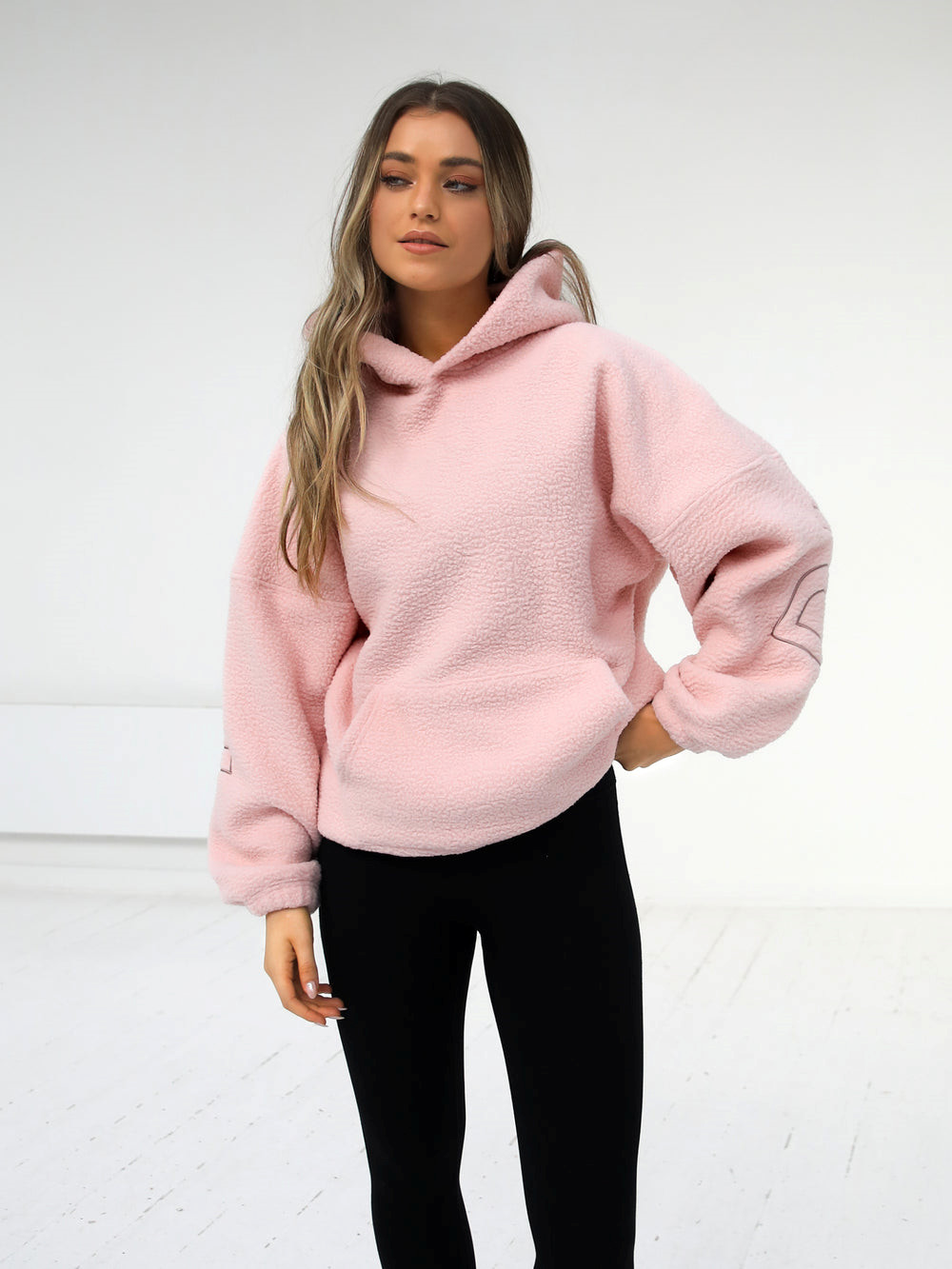 Blakely Borg Isabel Oversized Hoodie Rosas | DVRXJA283