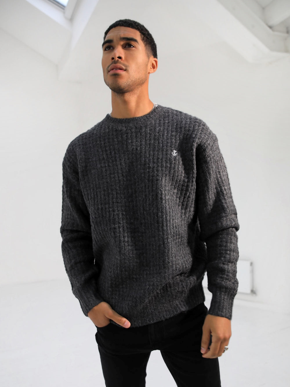 Blakely Burford Knit Jumper Charcoal | FVQOMZ317