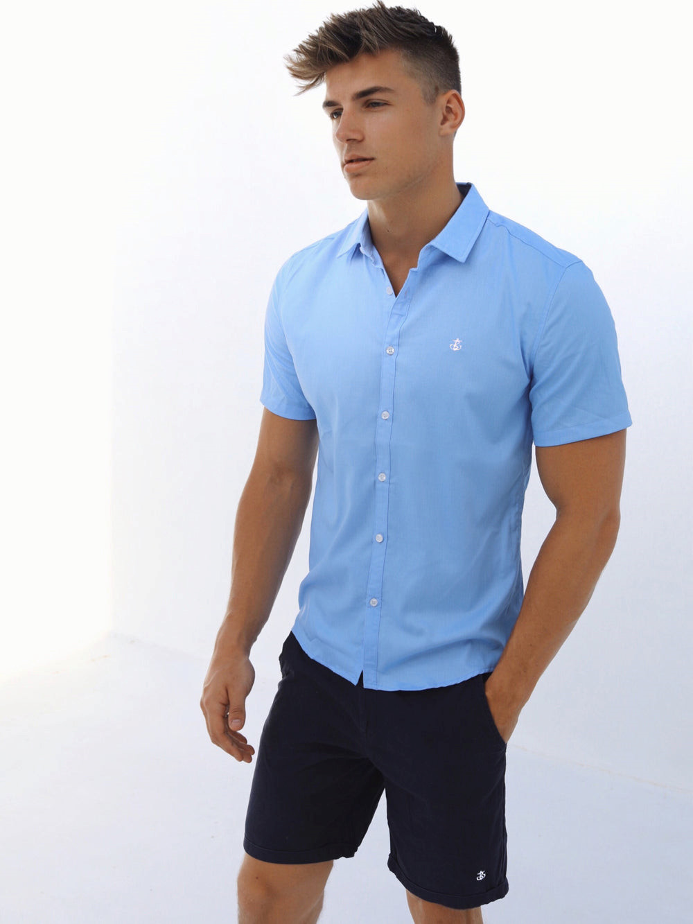 Blakely Canberra Short Sleeve Shirt Azules | CAYTBX632