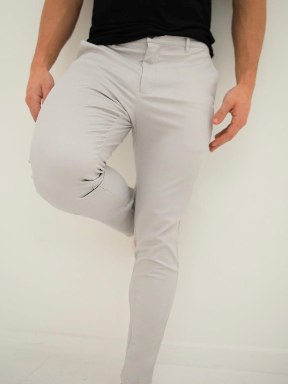 Blakely Cavill Slim Fit Tailored Chinos Stone | SFYRIW237