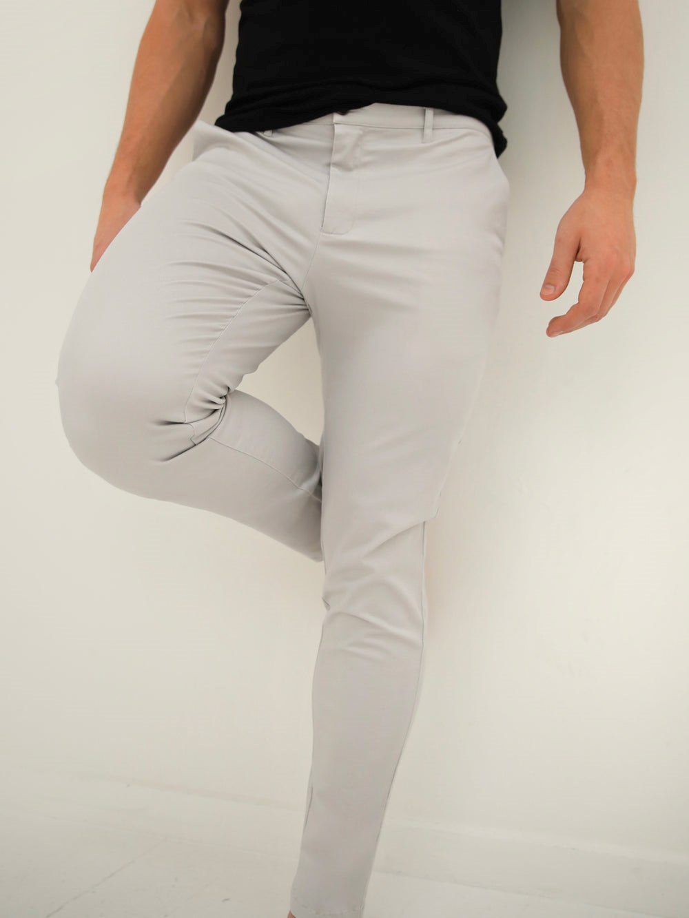 Blakely Cavill Slim Fit Tailored Chinos Stone | SFYRIW237