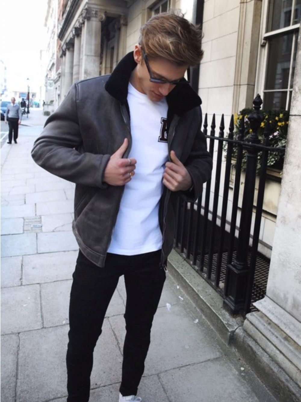 Blakely Dumont Aviator Jacket Gris | PDSUTV925