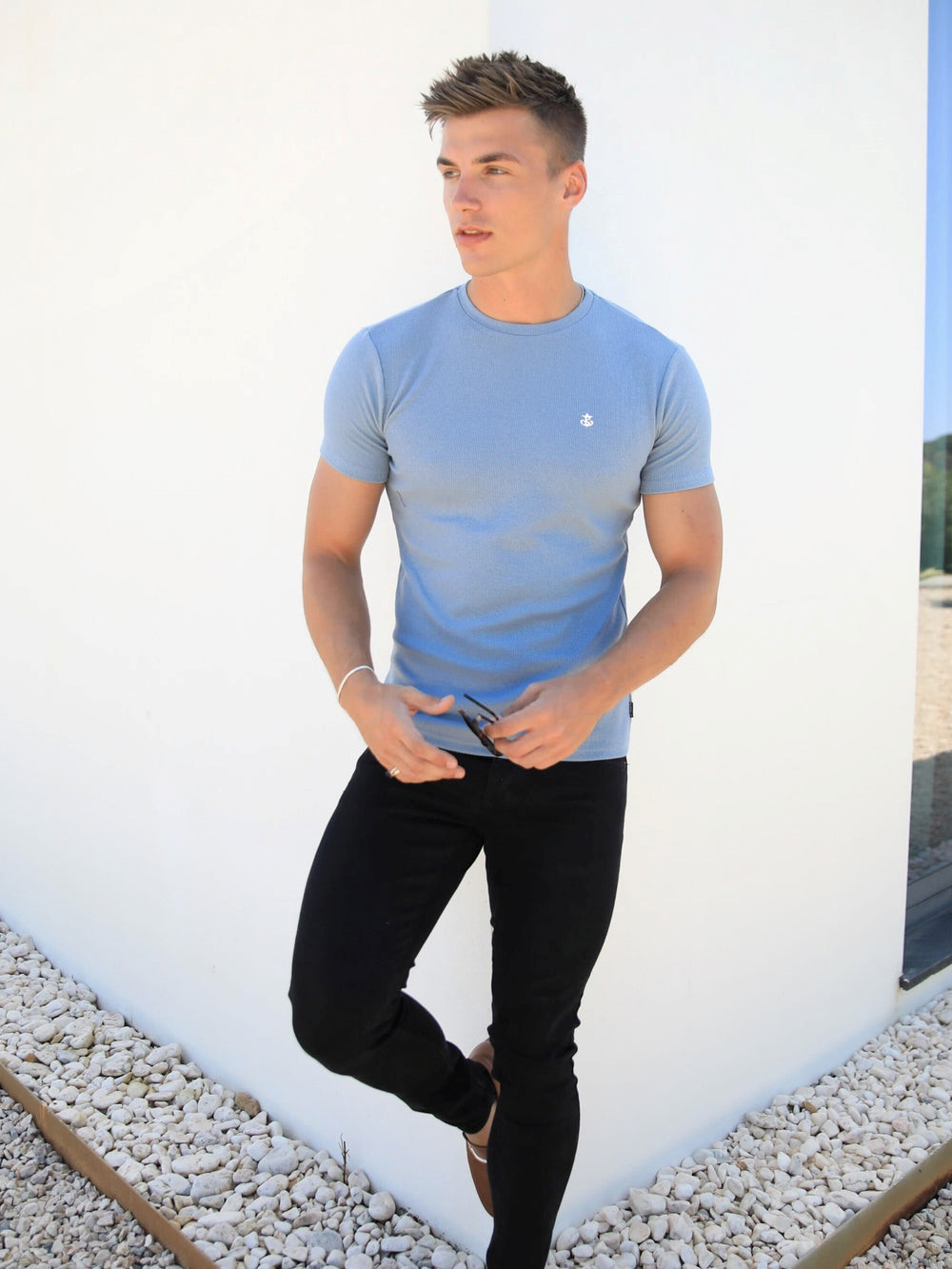 Blakely Eli T-Shirt Azules Claro | XDCYGF463
